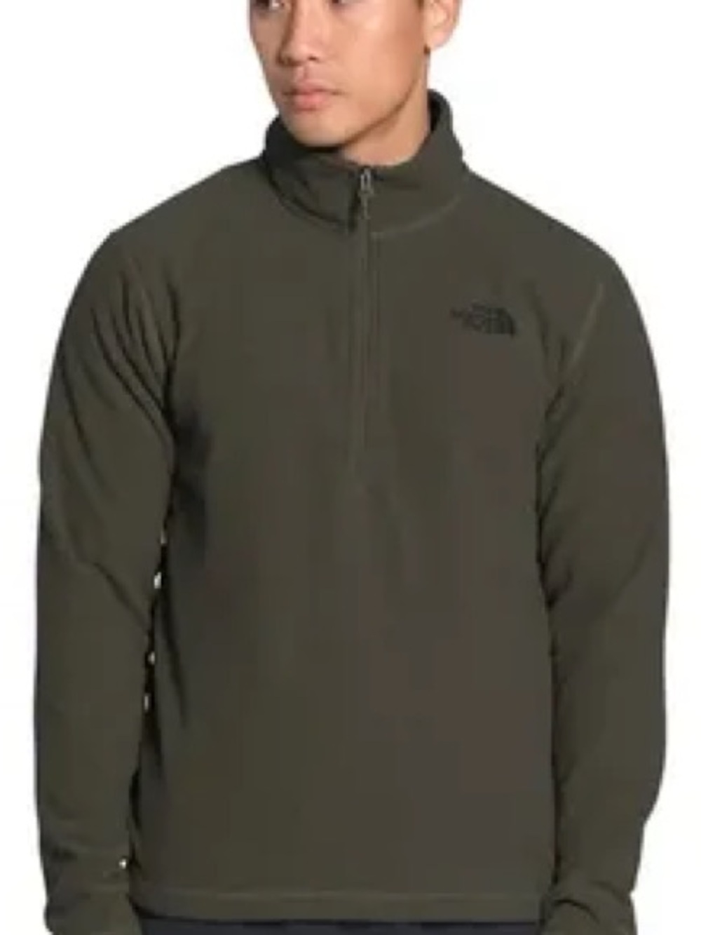 The North Face Men's Olive Green Half-Zip Performance Fleece XXL